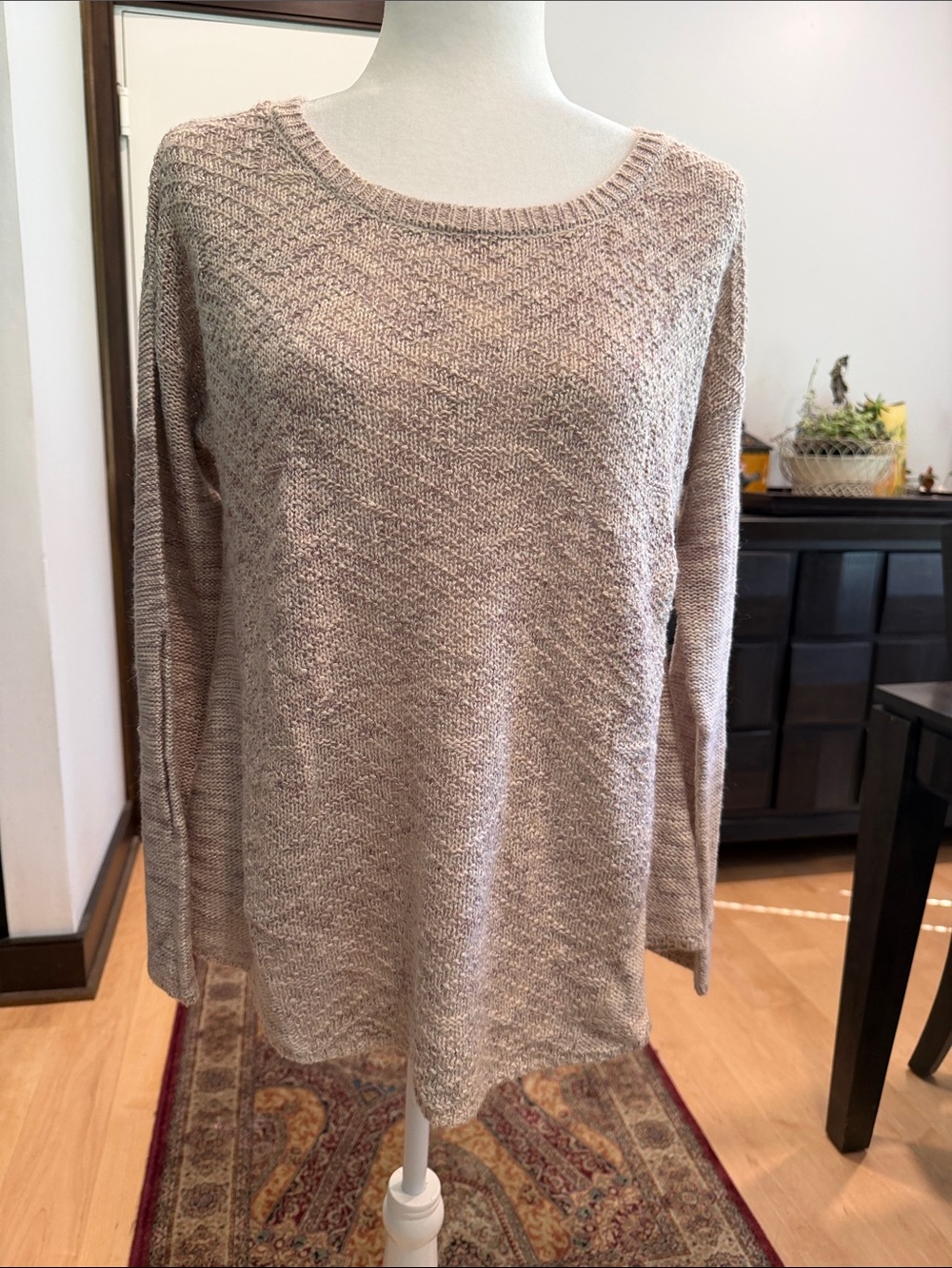 Jolt Scoop Neck Lightweight Knit Sweater - Blush